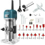 TICFOX Fraiseuse verticale 800 W, défonceuse électrique pour bois, 30 000 tr/min Fraiseuse électrique à 6 vitesses variables ave