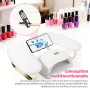 perfk Repose Main Manucure avec Support de Téléphone Réglable, Repose Main Ongle, Pose Main Manucure, Accoudoir en Forme de U Co