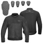 KEMIMOTO Veste Moto Homme, Blouson Moto avec Protections Conforme CE Amovible, Veste Motos Été en Maille Respirant pour Blouson