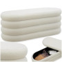 tectake® Banc rembourré avec Rangement, 110 x 45 x 42 cm, Max. 150 kg, Banc de Rangement, Bout de lit Coffre, Coffre avec Couver