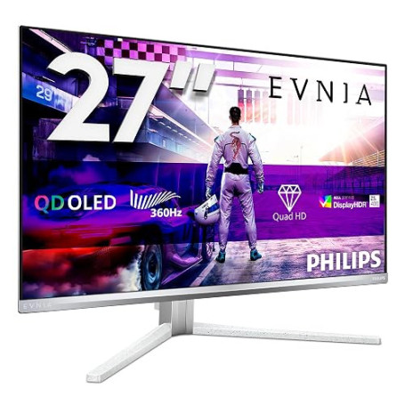 Philips Evnia 27M2N8500 - Moniteur Gaming OLED QHD 27 Pouces, 360 Hz, 0,03 ms, HDR400, Ambiglow, FreeSync. Prem., Composition G-