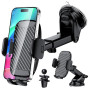 Vexloria Support Téléphone Voiture, [Ventouse Ultra Puissante & Clip Stable] Porte Telephone Voiture 3 en 1 Accroche Telephone V
