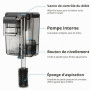NICREW Slim Filtre Extérieur Aquarium, Filtre Ajustable à 3 Niveaux pour Aquarium jusqu'à 20 L, 160 LPH, 3W