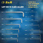 S&R Cle allen - Jeu de Clés Allen Longues Btr Six Pans mâle 13 pcs. 1,27 à 10 mm Clés Hexagonale pour Vélos Motos, Voitures, Meu