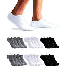 12 Paires Chaussettes Basses Homme et Femme - Socquettes Homme et Femme - Socquettes Courtes Coton Respirant
