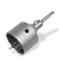 CCLIFE Scie à Cloche Trépan Couronne Carotteuse à Sec Ø 82 mm avec adaptateur SDS plus pour Maçonnerie et Béton