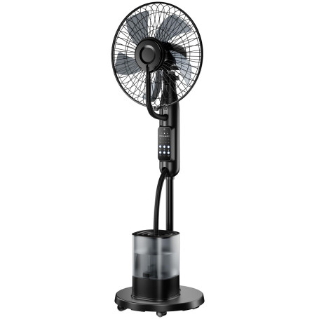 NebulaFlow Ventilateur Brumisateur sur pied 2026 – Réservoir 4L, 7,5h, minuterie, 5 vitesses & 3 modes. Oscillation + télécomman