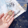 Beebeecraft 1 boîte 20 pièces Plaqué Or 18K Boucles d'oreilles à Tige avec Boucle Simple Cercle Géométrie Boucles d'oreilles Pot