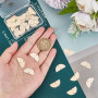 Beebeecraft 1 boîte 35 pièces Connecteurs Demi-Cercle en Laiton Plaqué Or 18K Liens Demi-Ronds avec 2 Trous pour Collier à Faire