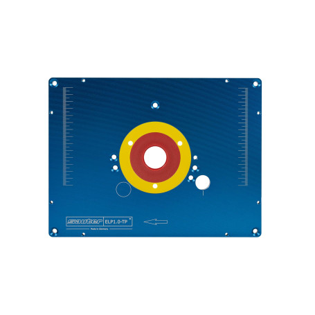 sauter Plaque d'insertion en aluminium ELP1.0 - 306 x 229 x 9 mm - Prépercée pour Trend, Perles, DeWalt - Avec bagues de réducti