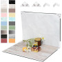 Lot de 10 toiles de fond pour photographie - 42 x 29 cm - Papier de fond double face - 20 motifs - Pour petite photographie de p