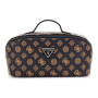 GUESS Trousse de Toilette Wilder Cosmetic Travel Bag Brown Marron foncé