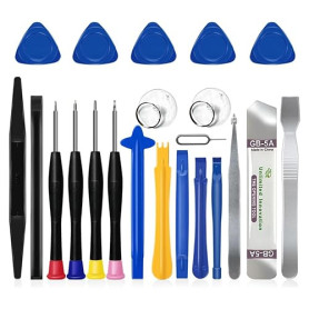 DTD Jeu d'outils de réparation de téléphone portable 22 en 1 adapté pour Smartphones, Tablettes, Montre, Lunettes