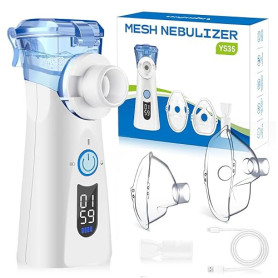 VapoZen VapZen Nebulisateur Inhalateur Silencieux pour Adultes et Enfants Nebulisateur Écran Numérique et Autonettoyant Aerosol
