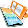 TOCOL Verre Trempé pour iPhone 11, Verre Trempé pour iPhone XR, Dépoussiérage Automatique, Sans Bulles, Dureté 9H, Coques de Tél