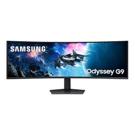 Samsung Ecran PC Odyssey G9 49’’ 240Hz, 1ms, Dalle VA Incurvée 1000R, Résolution DWQHD: 5120x1440, 2500:1, AMD FreeSync Premium