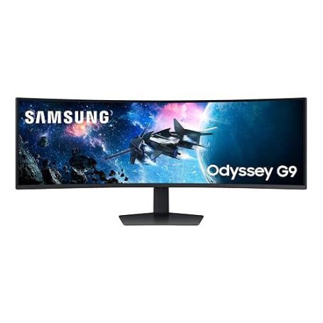 Samsung Ecran PC Odyssey G9 49’’ 240Hz, 1ms, Dalle VA Incurvée 1000R, Résolution DWQHD: 5120x1440, 2500:1, AMD FreeSync Premium