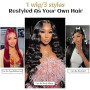 Perruque Femme Naturelle 13x6 HD Lace Front Wigs Human Hair 20 Pouces,180% Density Straight Perruque Cheveux Humain Pre Plucked