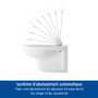 Duravit Abattant WC D-Code Compact, Abattant WC avec amortisseur de fermeture, Abattant Toilette en Uréa-Duroplast, avec Charniè
