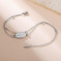 Amaxer Bracelet à breloques Vierge Marie pour femme, médaille miraculeuse, bijoux religieux, bijoux religieux, en acier inoxydab