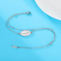Amaxer Bracelet à breloques Vierge Marie pour femme, médaille miraculeuse, bijoux religieux, bijoux religieux, en acier inoxydab