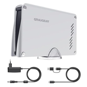 GRAUGEAR Disque Dur Externe 4TB - Compatible PS5/PS4, Haute Vitesse USB 3.2, Boîtier Durable en Aluminium, avec Câbles USB-C et