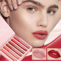 MTUVKGT Lot de 6 Brillants à Lèvres Mat, Ensemble de Rouge à Lèvres Liquide Nude Longue Durée, Ensembles de Rouge à Lèvres non C