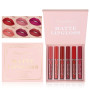 MTUVKGT Lot de 6 Brillants à Lèvres Mat, Ensemble de Rouge à Lèvres Liquide Nude Longue Durée, Ensembles de Rouge à Lèvres non C
