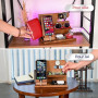 TESLYAR - Station d'accueil pour téléphone en bois pour homme, organisateur de bureau ou de chevet, cadeau d'anniversaire pour h