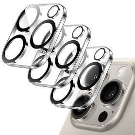 JETech Protecteur d'Objectif de Caméra pour iPhone 16 Pro 6,3 Pouces et iPhone 16 Pro Max 6,9 Pouces, Verre Trempé 9H, Anti-Rayu