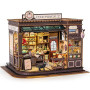 BenBen Puzzle 3D Café Magique, DIY Maquette Adulte Puzzle 3D Miniature Maison Miniature à Construire Décoration Livre Bibliothèq
