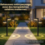LakiHomi Lampes solaires 2 en 1 pour extérieur, avec 24 LED super lumineuses, étanches, marche/arrêt automatique, décoration de 