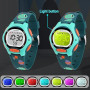 GUUMUXIN Montre Numérique de Sport pour Enfants avec Indicateur Lumineux 7 Couleurs, Écran de Montre en Acrylique, Étanche 3 ATM