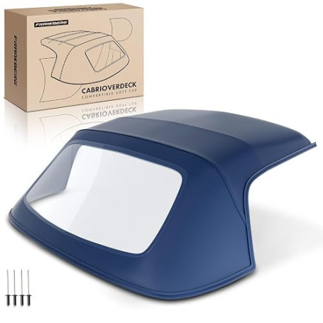 Frankberg Capote de cabriolet Softtop Bleu Plastique Compatible avec Barchetta 183 1.8 16V 1995-2005 Cabriolet