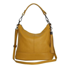 AmbraModa GLX09 Sac à main pour femme en cuir véritable