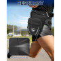 Leathario Sacoche de Jambe Moto, Sac de Jambe Capacité Extensible, 1 Clip à Gourde Sac Banane Homme avec Bande Réfléchissante