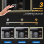 SONNI Miroir de salle de bain avec éclairage LED, 60 x 50 cm, miroir mural Bluetooth anti-buée, 3 couleurs de lumière réglables