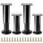 4 Pcs Pied de Meuble Reglable 12-18 cm, Pied Meuble Reglable, Pieds de Table de Nivellement pour Meubles, Pieds de Meubles Régla