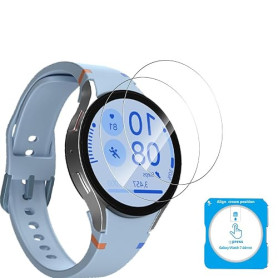 Jaavkkma 2 Pièces Verre Trempé pour Samsung Galaxy Watch 7 44mm Protection D'écran, Dureté 9H/Sans Bulles, Protection Écran pour