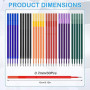 Lot de 30 recharges de rechange effaçables, compatibles avec Legami, pointe 0,7 mm, hauteur 13 cm, bleu, noir, rouge, vert, viol