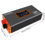 2000W/4000W Convertisseur 12V 220V Pur Sinus Onduleur,transformateur 12v 220v avec 2 Prises CA, Port USB, Télécommande, écran LC