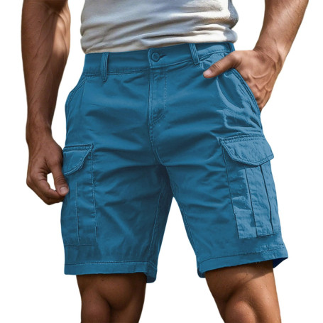 Générique Short Cargo Homme Bermuda Homme Shorts Et Bermudas Travail Coton Ceinture Elastique Boardshort Grande Taille Pantalon 