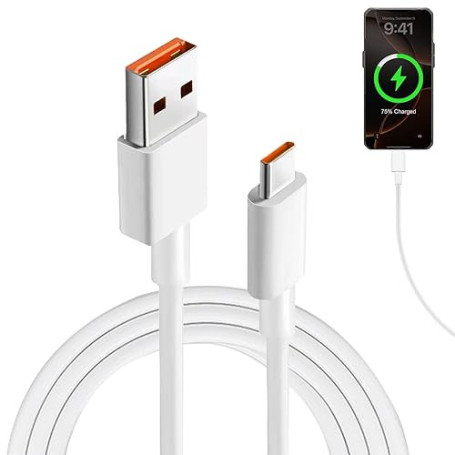 Cable USB Vers USB C, 120W Chargeur Rapide Pour Recharge Et Transfert De Données, 120w Cable Type C 1.5m Compatible Avec Xiaomi