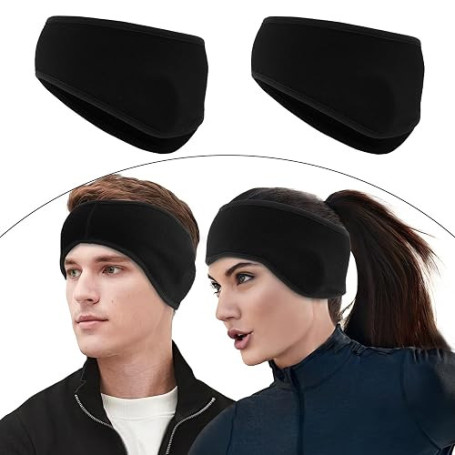 Bandeaux De Sport d'hiver pour Homme Et Femme,Lot De 2 Bandeaux d'hiver pour Homme Et Femme,Bandeau d'hiver Cache-Oreilles Therm