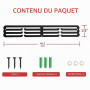 Goutoports Présentoir porte-médailles pour athlètes - Support mural robuste en acier noir - Peut contenir plus de 60 médailles -
