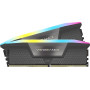 CORSAIR Vengeance RGB DDR5 RAM 32Go (2x16Go) Jusqu'à 6000MHz CL36 AMD Expo Mémoire Informatique Compatible iCUE - Gris (CMH32GX5