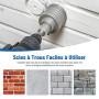 Gedlex Foret Beton 68mm, Scie Cloche Beton 100mm, Foret à Sec avec Tête de Meulage YG8, M22 Trépan Béton avec Queue Ronde 110mm