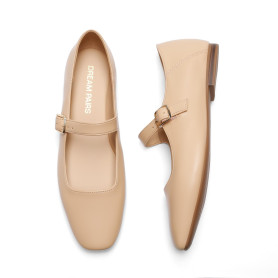 DREAM PAIRS Ballerines Femme Mary Jane à Bout Carré, Chaussures Plates Confortables à Enfiler pour Bureau, Travail, Sorties ou T