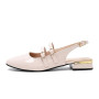 Fudaolee Sandales Femme Mary Janes Chaussures à Talon Bas élégante Slingback Escarpins Habillées Double Boucle Sandales Mode Moc