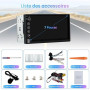 Junsun Autoradio 2 DIN Universel avec Écran Tactile, CarPlay & Android Auto sans Fil, Bluetooth, GPS, FM, USB, Type-C, Commandes